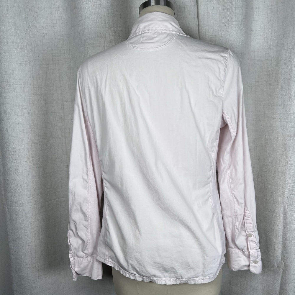 Converse One Star Women's XL Blush Pink Shirt Blouse Top Button Up Roll Tab - Picture 7 of 12